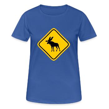 Caribou - Frauen T-Shirt atmungsaktiv - Royalblau - Vorne - AI Model Female 172 light (172cm)