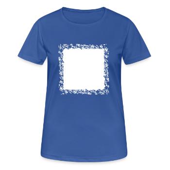 splitter zerbrochen umrandung rahmen kratzer risse - Frauen T-Shirt atmungsaktiv - Royalblau - Vorne - AI Model Female 172 light (172cm)