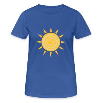 summer sun sunbeam art spiral - Women's Breathable T-Shirt - royal blue - Front - AI Model Female 172 light (172cm)