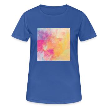 Watercolor light & free in yellow, pink, and blue - Women's Breathable T-Shirt - royal blue - Front - AI Model Female 172 light (172cm)