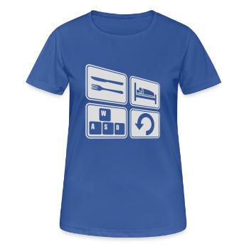 Repeat computer gaming daily - Women's Breathable T-Shirt - royal blue - Front - AI Model Female 172 light (172cm)