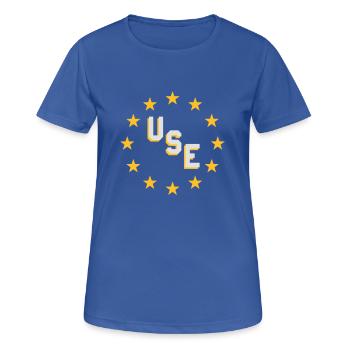 United States of Europe - Frauen T-Shirt atmungsaktiv - Royalblau - Vorne - AI Model Female 172 light (172cm)