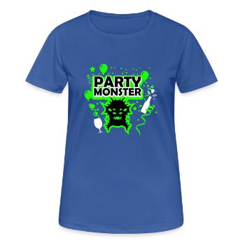 Monstre de fête vert foncé - T-shirt respirant Femme - bleu royal - Devant - AI Model Female 172 light (172cm)