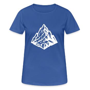 Icône du sommet de la montagne - T-shirt respirant Femme - bleu royal - Devant - AI Model Female 172 light (172cm)