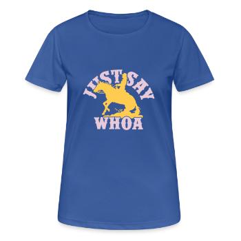 Just Say Whoa Western Lady - Frauen T-Shirt atmungsaktiv - Royalblau - Vorne - AI Model Female 172 light (172cm)
