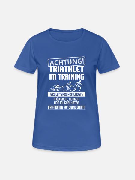 Triathlon Triathlet - Frauen T-Shirt atmungsaktiv - Royalblau