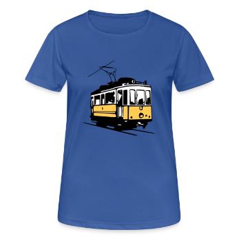 Tram historique / historic Tram - Women's Breathable T-Shirt - royal blue - Front - AI Model Female 172 light (172cm)