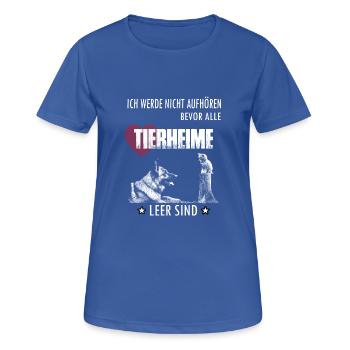 Tierschutz - Frauen T-Shirt atmungsaktiv - Royalblau - Vorne - AI Model Female 172 light (172cm)
