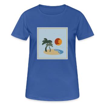 été cadeau vacances soleil île palmiers amusant - T-shirt respirant Femme - bleu royal - Devant - AI Model Female 172 light (172cm)