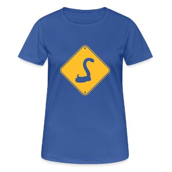 avertissement les yeux bandés serpent mise en garde attention h - T-shirt respirant Femme - bleu royal - Devant - AI Model Female 172 light (172cm)