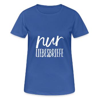nur Liebesbriefe - Frauen T-Shirt atmungsaktiv - Royalblau - Vorne - AI Model Female 172 light (172cm)