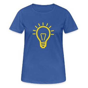 Glühbirne Bulb yellow - T-shirt respirant Femme - bleu royal - Devant - AI Model Female 172 light (172cm)
