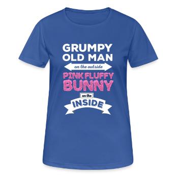 Grumpy Pink Fluffy Bunny - Women's Breathable T-Shirt - royal blue - Front - AI Model Female 172 light (172cm)
