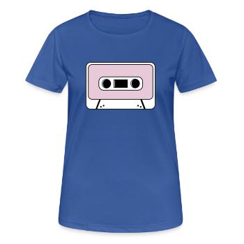 Kassette - Frauen T-Shirt atmungsaktiv - Royalblau - Vorne - AI Model Female 172 light (172cm)