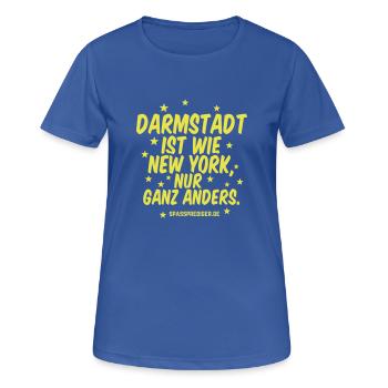 Darmstadt - Frauen T-Shirt atmungsaktiv - Royalblau - Vorne - AI Model Female 172 light (172cm)