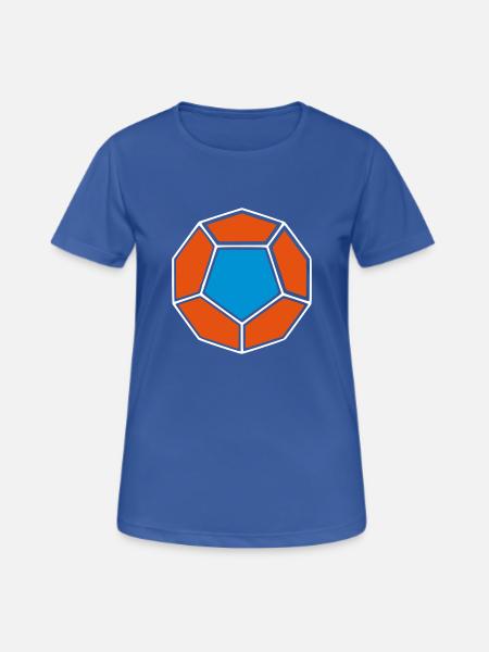 Dodecahedron / Dodekaeder - Platonischer Körper - Frauen T-Shirt atmungsaktiv - Royalblau