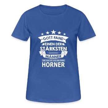 horner - Frauen T-Shirt atmungsaktiv - Royalblau - Vorne - AI Model Female 172 light (172cm)