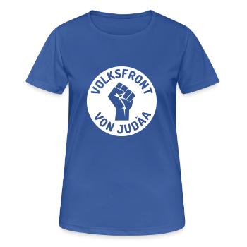 Volksfront der Spalter - Frauen T-Shirt atmungsaktiv - Royalblau - Vorne - AI Model Female 172 light (172cm)