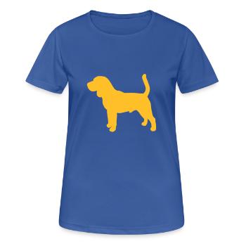 Debout Beagle - T-shirt respirant Femme - bleu royal - Devant - AI Model Female 172 light (172cm)