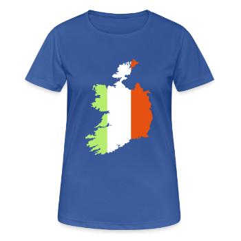 Irlande - T-shirt respirant Femme - bleu royal - Devant - AI Model Female 172 light (172cm)