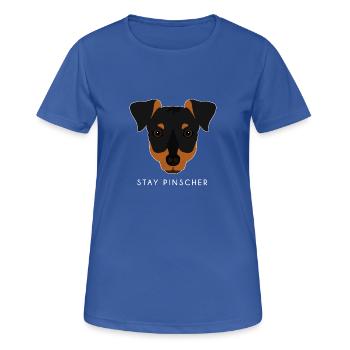 pinscher - Frauen T-Shirt atmungsaktiv - Royalblau - Vorne - AI Model Female 172 light (172cm)