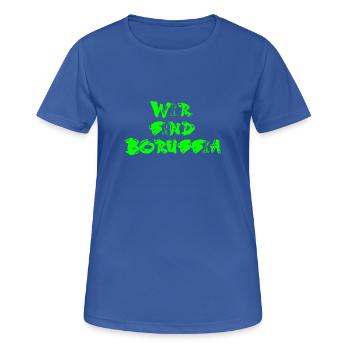 Wir sind BMG in grün - Frauen T-Shirt atmungsaktiv - Royalblau - Vorne - AI Model Female 172 light (172cm)
