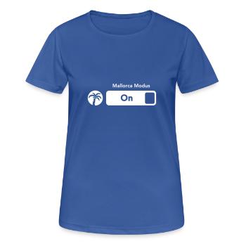 Mallorca Modus On - Frauen T-Shirt atmungsaktiv - Royalblau - Vorne - AI Model Female 172 light (172cm)