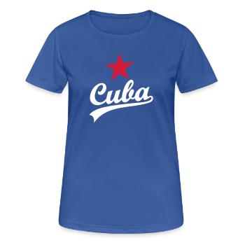 CUBA C - T-shirt respirant Femme - bleu royal - Devant - AI Model Female 172 light (172cm)