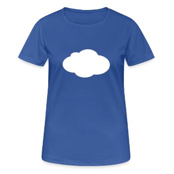 Wolke - Frauen T-Shirt atmungsaktiv - Royalblau - Vorne - AI Model Female 172 light (172cm)