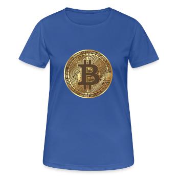 Bitcoin - T-shirt respirant Femme - bleu royal - Devant - AI Model Female 172 light (172cm)