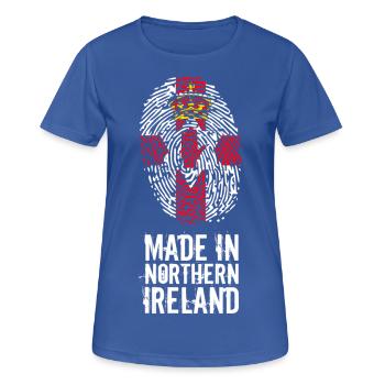 Made In Northern Ireland / Nordirland - Frauen T-Shirt atmungsaktiv - Royalblau - Vorne - AI Model Female 172 light (172cm)