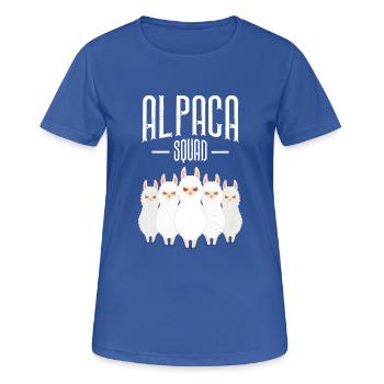 Alpaca Squad - T-shirt respirant Femme - bleu royal - Devant - AI Model Female 172 light (172cm)