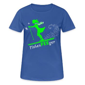 Ski FEE-ger - T-shirt respirant Femme - bleu royal - Devant - AI Model Female 172 light (172cm)