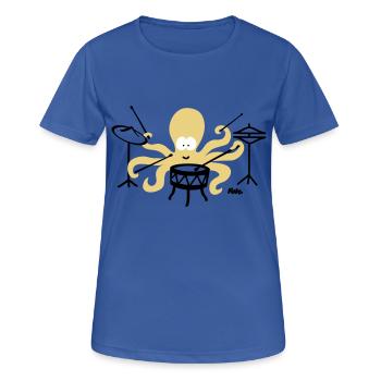 Tintenfisch (c2) - Frauen T-Shirt atmungsaktiv - Royalblau - Vorne - AI Model Female 172 light (172cm)