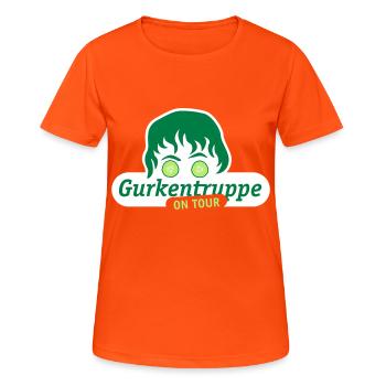 gurkentruppe - Frauen T-Shirt atmungsaktiv - Neonorange - Vorne - AI Model Female 172 dark (172cm)