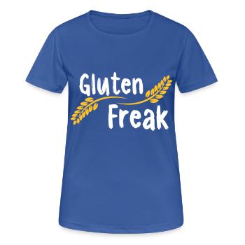 Gluten Freak - Frauen T-Shirt atmungsaktiv - Royalblau - Vorne - AI Model Female 172 light (172cm)
