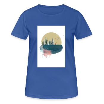 Forêt sur la lune - T-shirt respirant Femme - bleu royal - Devant - AI Model Female 172 light (172cm)