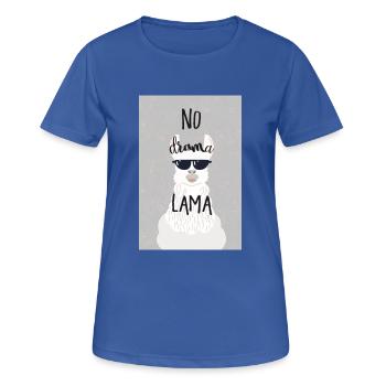 pas de drama lama - T-shirt respirant Femme - bleu royal - Devant - AI Model Female 172 light (172cm)