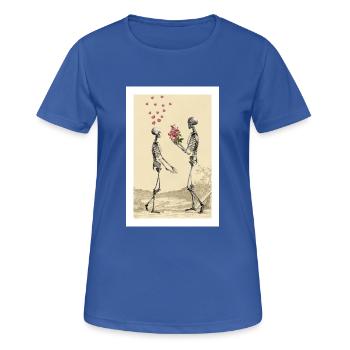 Poster - Wanna be my Valentine? - Valentinstag - Frauen T-Shirt atmungsaktiv - Royalblau - Vorne - AI Model Female 172 light (172cm)