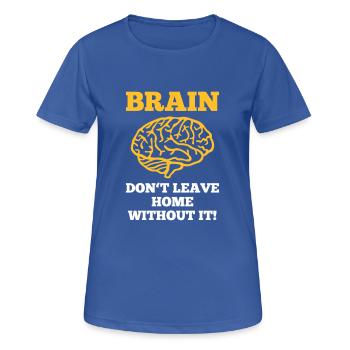Cerveau - T-shirt respirant Femme - bleu royal - Devant - AI Model Female 172 light (172cm)