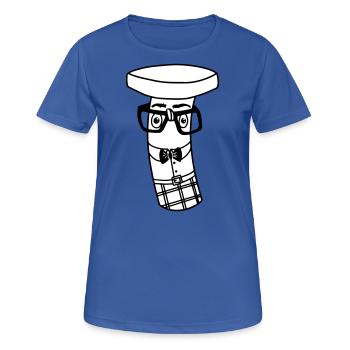 Intelligence bolt | Puns deluxe - Women's Breathable T-Shirt - royal blue - Front - AI Model Female 172 light (172cm)