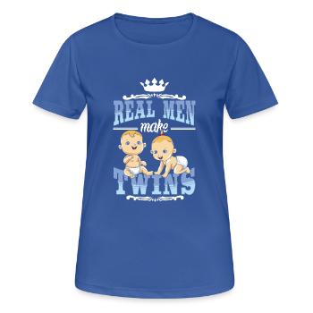 Real men make twins Zwillinge Vater Geschenk Baby - Frauen T-Shirt atmungsaktiv - Royalblau - Vorne - AI Model Female 172 light (172cm)