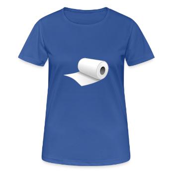 papier toilette - T-shirt respirant Femme - bleu royal - Devant - AI Model Female 172 light (172cm)