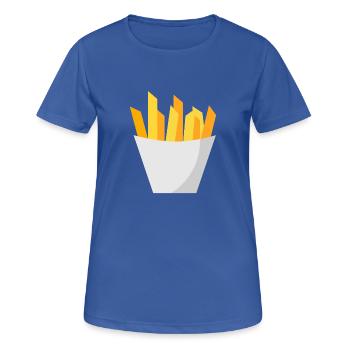 French fries - Women's Breathable T-Shirt - royal blue - Front - AI Model Female 172 light (172cm)