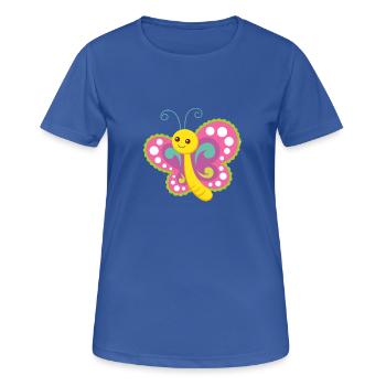 Limitierte Edition Schmetterling - Butterfly - Frauen T-Shirt atmungsaktiv - Royalblau - Vorne - AI Model Female 172 light (172cm)