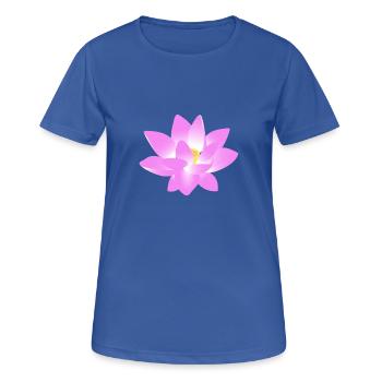 Fleur Lotus - T-shirt respirant Femme - bleu royal - Devant - AI Model Female 172 light (172cm)