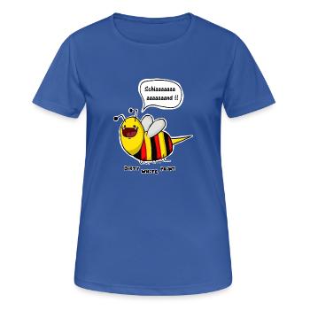 Biene Schlaaand - Premium Longsleeve - Women - Women's Breathable T-Shirt - royal blue - Front - AI Model Female 172 light (172cm)