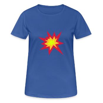 Explosion - Frauen T-Shirt atmungsaktiv - Royalblau - Vorne - AI Model Female 172 light (172cm)