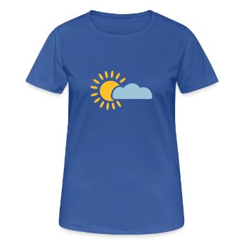 Sonne - Frauen T-Shirt atmungsaktiv - Royalblau - Vorne - AI Model Female 172 light (172cm)