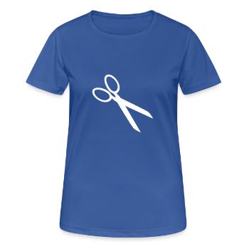 Schere - Frauen T-Shirt atmungsaktiv - Royalblau - Vorne - AI Model Female 172 light (172cm)